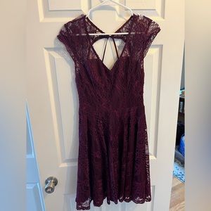Francesca’s never worn maroon dress.